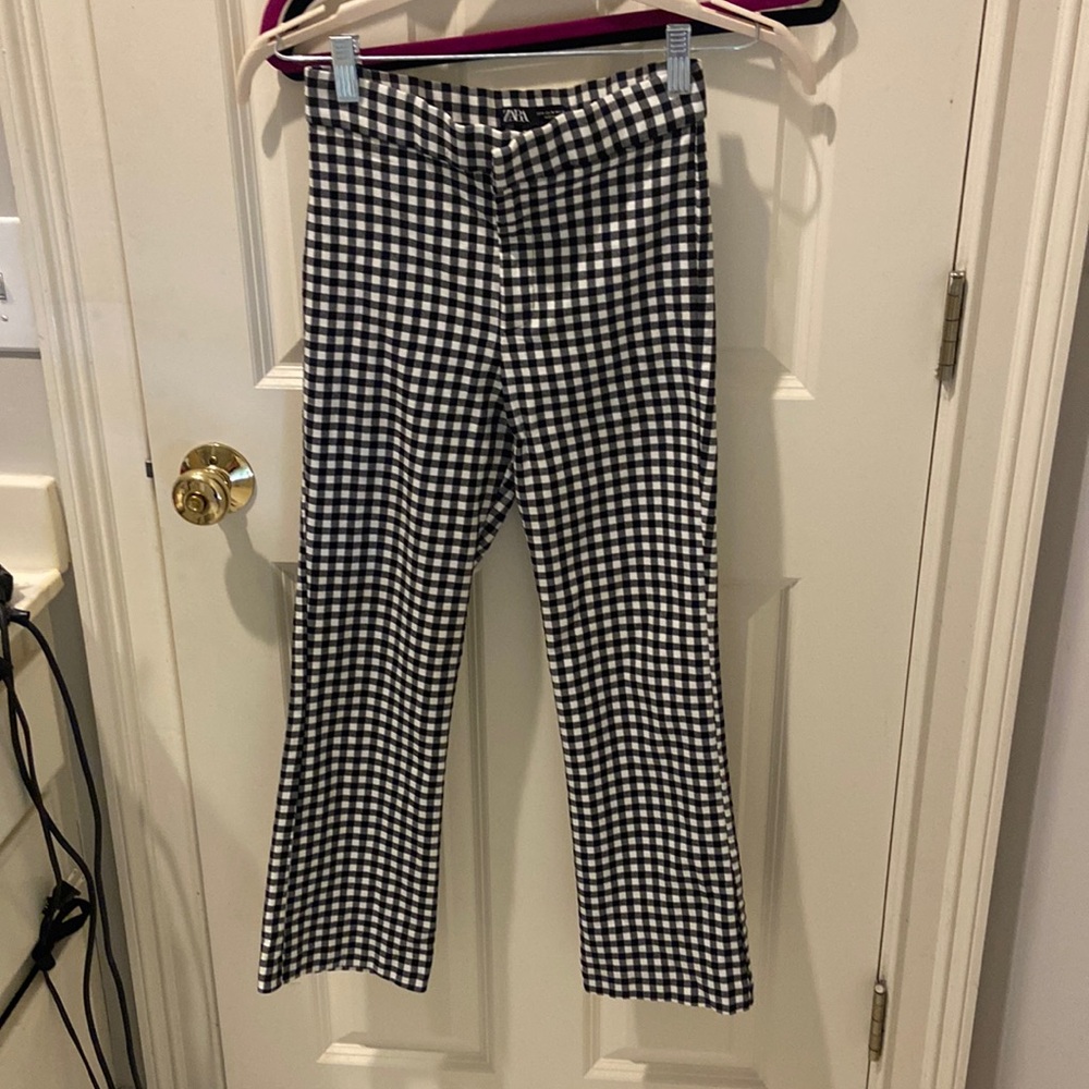 Checkered black and white pants
